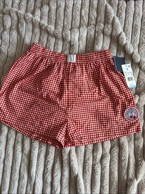 Grayson Threads Red Gingham Athletic Shorts